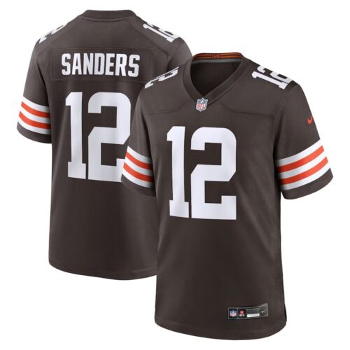 686139e622e4e_1 Men's Cleveland Browns #12 Shedeur Sanders Nike Brown 2025 NFL Draft Game Jersey