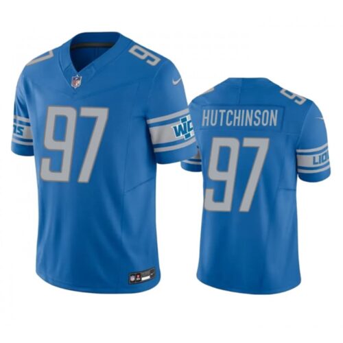 68613a10292ec_1 Men's Detroit Lions #97 Aidan Hutchinson Blue 2023 F.U.S.E. Vapor Untouchable Limited Stitched Jersey
