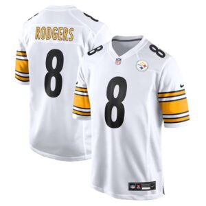 68613a3517077_1 Men's Pittsburgh Steelers #8 Aaron Rodgers White Game Jersey