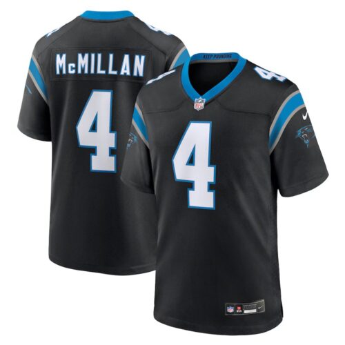 68613a40124f8_1 Men's Carolina Panthers #4 Tetairoa McMillan Nike Black 2025 NFL Draft First Round Pick Game Jersey