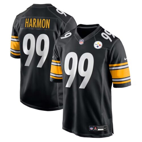 68613a6e70acd_1 Men's Pittsburgh Steelers #99 Derrick Harmon Nike Black 2025 NFL Draft First Round Pick Game Jersey