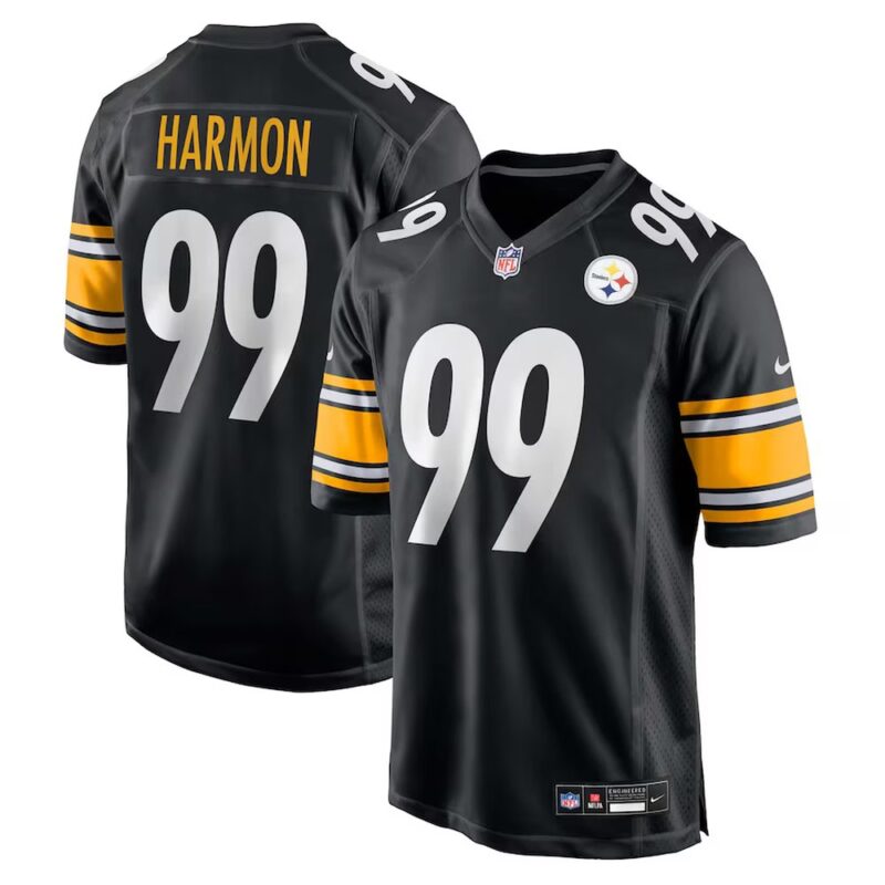 68613a6e70acd_1 Men's Pittsburgh Steelers #99 Derrick Harmon Nike Black 2025 NFL Draft First Round Pick Game Jersey