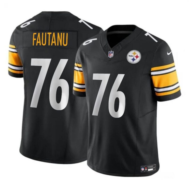 68613a72c5026_1 Men's Pittsburgh Steelers #76 Troy Fautanu Black 2024 Draft F.U.S.E. Vapor Untouchable Limited Stitched Jersey