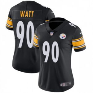 68613a79717b3_1 Women's Pittsburgh Steelers #90 T. J. Watt Black Vapor Untouchable Limited Stitched NFL Jersey(Run Small)