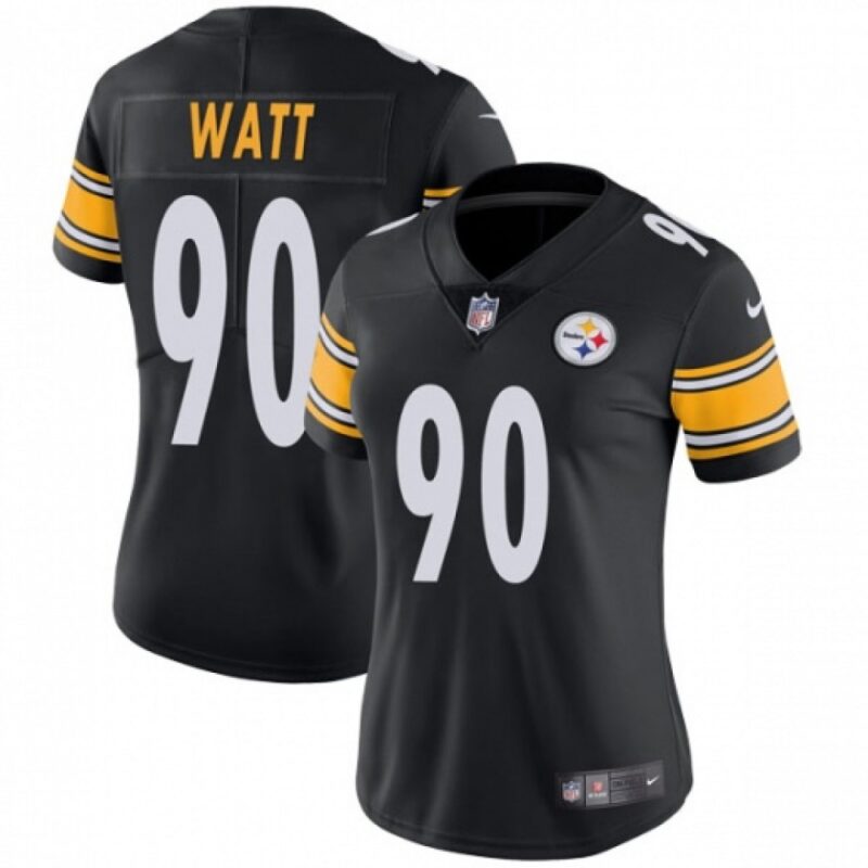 68613a79717b3_1 Women's Pittsburgh Steelers #90 T. J. Watt Black Vapor Untouchable Limited Stitched NFL Jersey(Run Small)