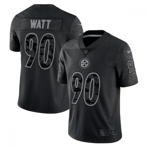 68613a83f0d04_1 Men's Pittsburgh Steelers #90 T.J. Watt Reflective Limited Stitched Jersey