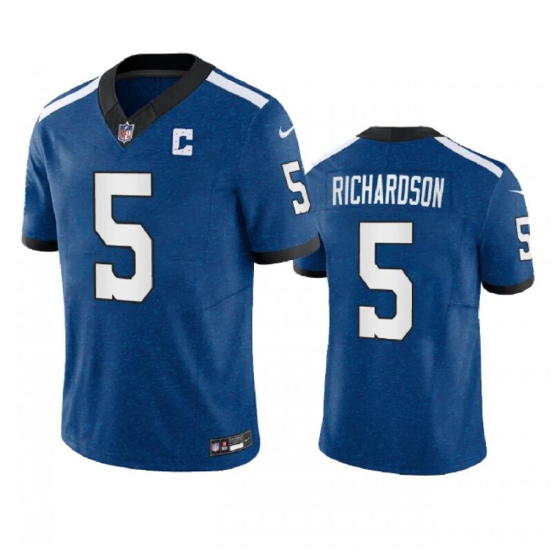 68613ab82befb_1 Men's Indianapolis Colts #5 Anthony Richardson Royal 2023 F.U.S.E. Indiana Nights Limited Stitched Football Jersey