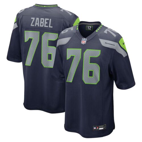 68613ae077aff_1 Men's Seattle Seahawks #76 Grey Zabel Nike Navy 2025 NFL Draft First Round Pick Game Jersey