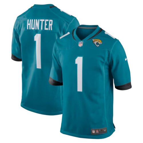 68613aedd6d2e_1 Men's Jacksonville Jaguars #1 Travis Hunter Nike Teal 2025 NFL Draft First Round Pick Game Jersey