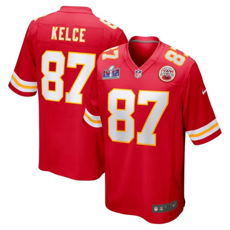 68613b1a52ff5_1 Men's Kansas City Chiefs #87 Travis Kelce Red Super Bowl LVIII Game Jersey