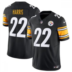 68613b28053fe_1 Men's Pittsburgh Steelers Black #22 Najee Harris 2023 F.U.S.E. Vapor Untouchable Limited Stitched Jersey
