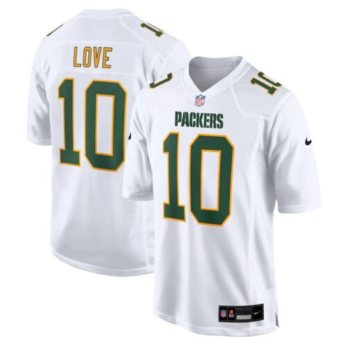 68613b3a2b739_1 Men's Green Bay Packers #10 Jordan Love White Fashion Game Jersey