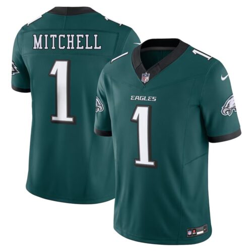 68613b4e6a74b_1 Men's Philadelphia #1 Eagles Quinyon Mitchell Midnight Green 2024 NFL Draft First Round Pick Player F.U.S.E. Vapor Untouchable Limited Stitched Football Jersey