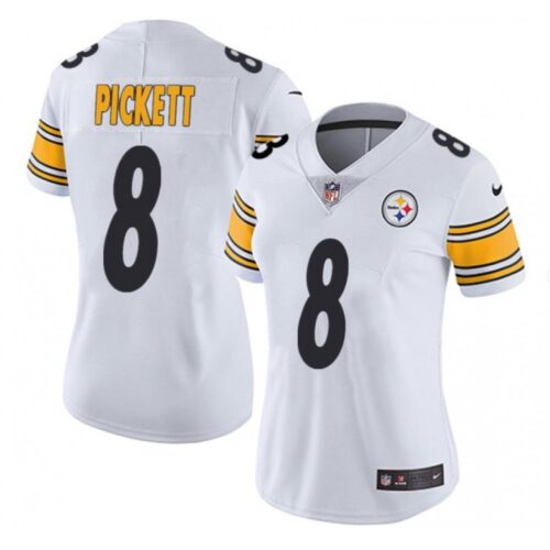 68613b5741975_1 Women's Pittsburgh Steelers #8 Kenny Pickett White Vapor Untouchable Limited Stitched Jersey(Run Small)