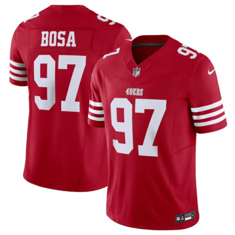 68613b788de9f_1 Men's San Francisco 49ers #97 Nick Bosa Red 2023 F.U.S.E. Vapor Untouchable Limited Stitched Football Jersey