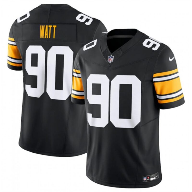 68613b7ceb37b_1 Youth Pittsburgh Steelers #90 T. J. Watt Black 2023 F.U.S.E. Vapor Untouchable Limited Stitched Football Jersey
