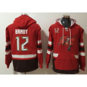68613baa588b4_1 Men's Tampa Bay Buccaneers #12 Tom Brady Red Ageless Must-Have Lace-Up Pullover Hoodie