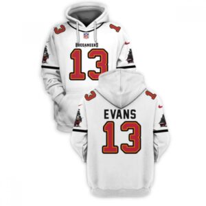 68613bc11ed05_1 Men's Tampa Bay Buccaneers #13 Mike Evans 2021 White Pullover Hoodie