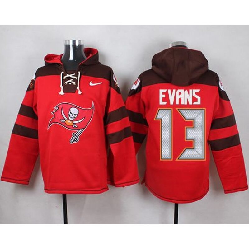 68613bc3415b1_1 Buccaneers #13 Mike Evans Red Player Pullover NFL Hoodie