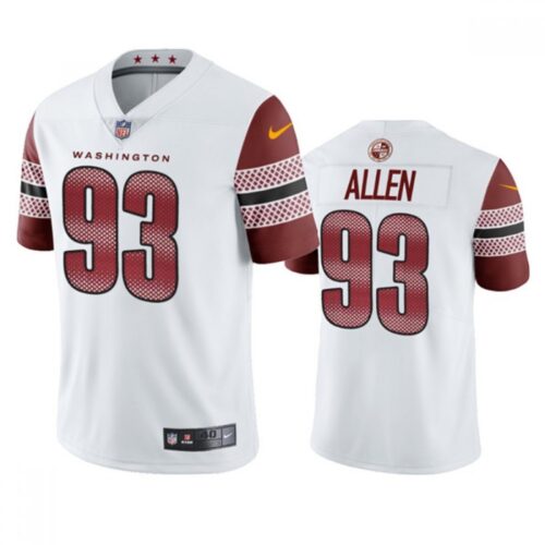 68613bd721c1b_1 Men's Washington Commanders #93 Jonathan Allen White Vapor Untouchable Stitched Football Jersey