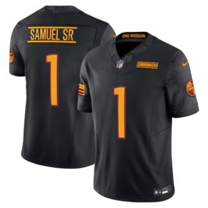 68613beb769cb_1 Men's Washington Commanders #1 Deebo Samuel Sr Black 2025 F.U.S.E Vapor Limited Stitched Football Jersey