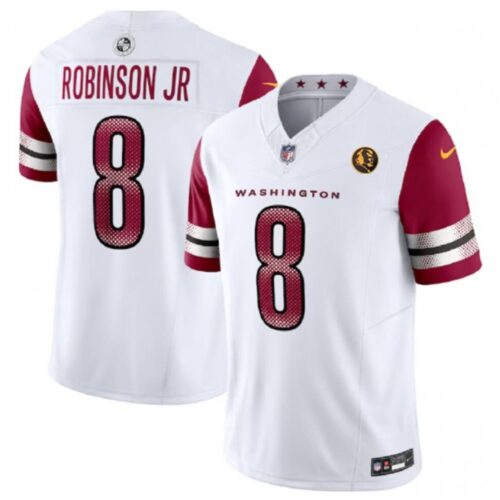 68613bf47c660_1 Men's Washington Commanders #8 Brian Robinson Jr. White 2023 F.U.S.E. With John Madden Patch Vapor Limited Stitched Football Jersey
