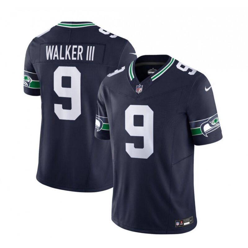 68613bf914737_1 Men's Seattle Seahawks #9 Kenneth Walker III 2023 F.U.S.E. Navy Limited Stitched Football Jersey