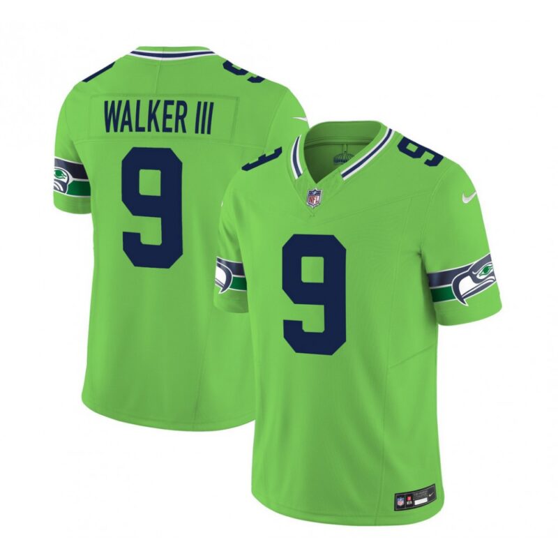 68613c1ee2dab_1 Men's Seattle Seahawks #9 Kenneth Walker III 2023 F.U.S.E. Green Limited Stitched Football Jersey