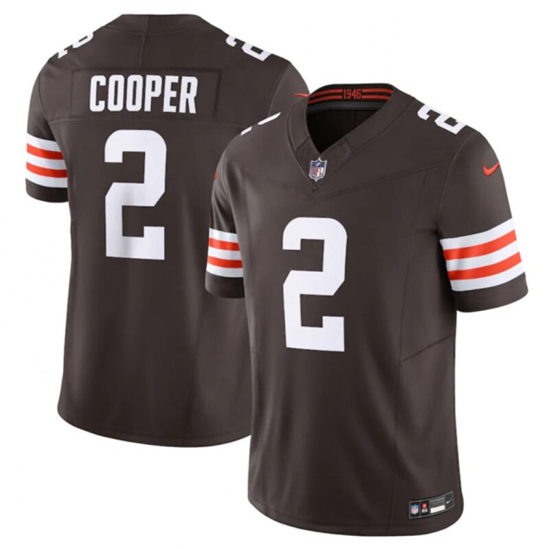 68613c57b73c2_1 Men's Cleveland Browns #2 Amari Cooper Brown 2023 F.U.S.E. Vapor Untouchable Limited Stitched Jersey
