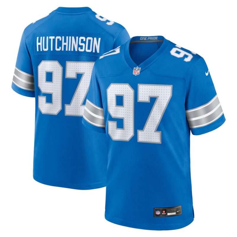 68613c7f8085d_1 Men's Detroit Lions #97 Aidan Hutchinson Blue Game Jersey