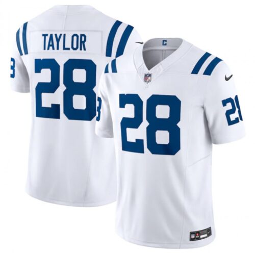 68613cad01bfa_1 Men's Indianapolis Colts #28 Jonathan Taylor White 2023 F.U.S.E Vapor Untouchable Stitched Football Jersey
