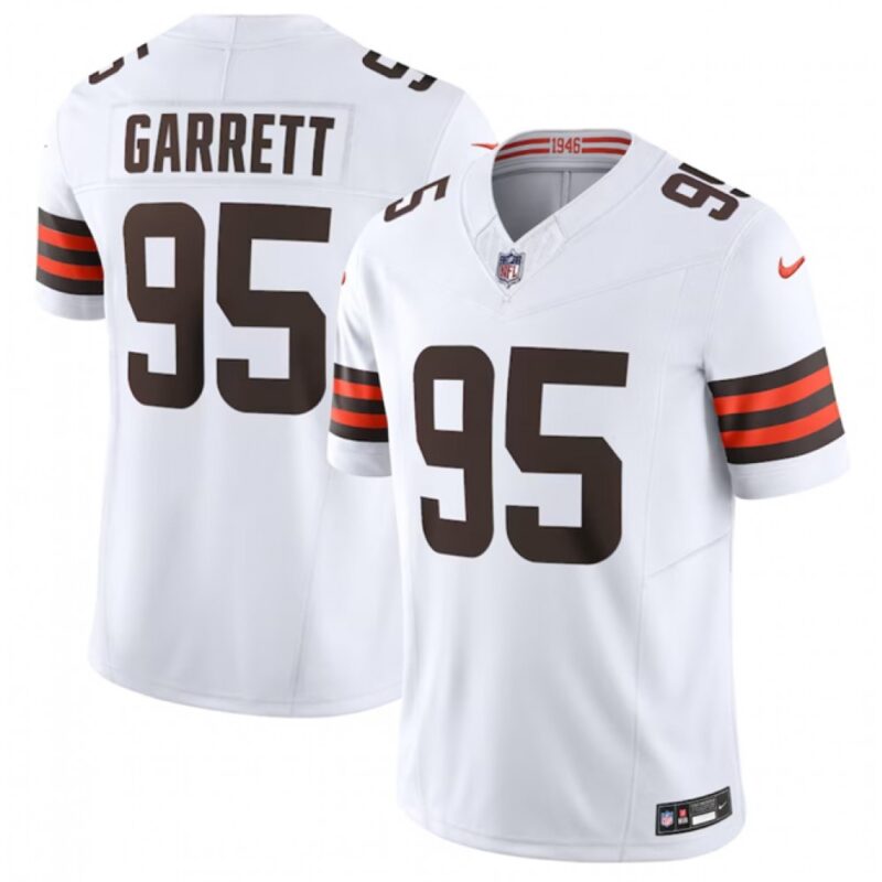 68613cb3c418a_1 Men's Cleveland Browns #95 Myles Garrett White 2023 F.U.S.E. Vapor Untouchable Limited Stitched Jersey