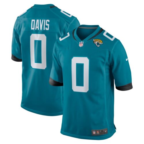 68613cfdb116c_1 Men's Jacksonville Jaguars Gabe Davis Teal Team Game Player Jersey