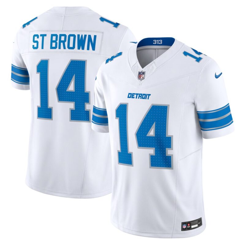 68613d068884d_1 Men's Detroit Lions #14 Amon-Ra St. Brown White Vapor F.U.S.E. Limited Jersey