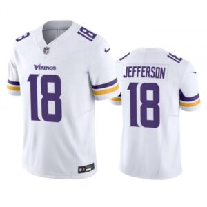 68613d0b422a7_1 Men's Minnesota Vikings #18 Justin Jefferson White 2023 F.U.S.E. Vapor Untouchable Stitched Jersey