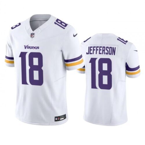 68613d0b422a7_1 Men's Minnesota Vikings #18 Justin Jefferson White 2023 F.U.S.E. Vapor Untouchable Stitched Jersey