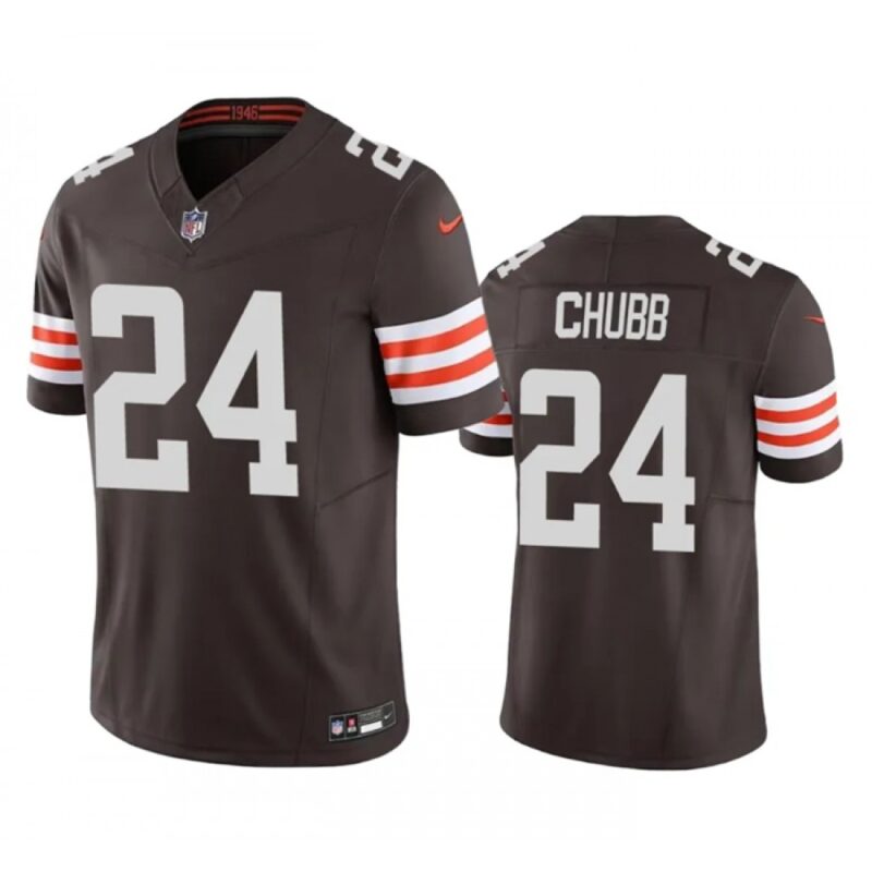 68613d145a043_1 Men's Cleveland Browns #24 Nick Chubb Brown 2023 F.U.S.E. Vapor Untouchable Limited Stitched Jersey