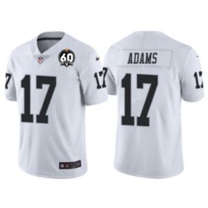 68613d26ef66f_1 Youth Las Vegas Raiders #17 Davante Adams White 60th Anniversary Patch Vapor Untouchable Limited Stitched NFL Jersey