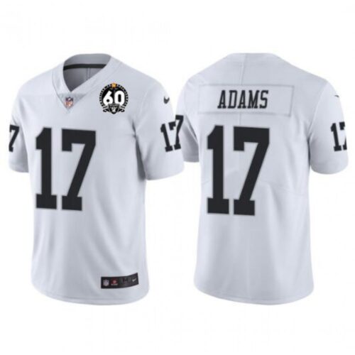 68613d26ef66f_1 Youth Las Vegas Raiders #17 Davante Adams White 60th Anniversary Patch Vapor Untouchable Limited Stitched NFL Jersey