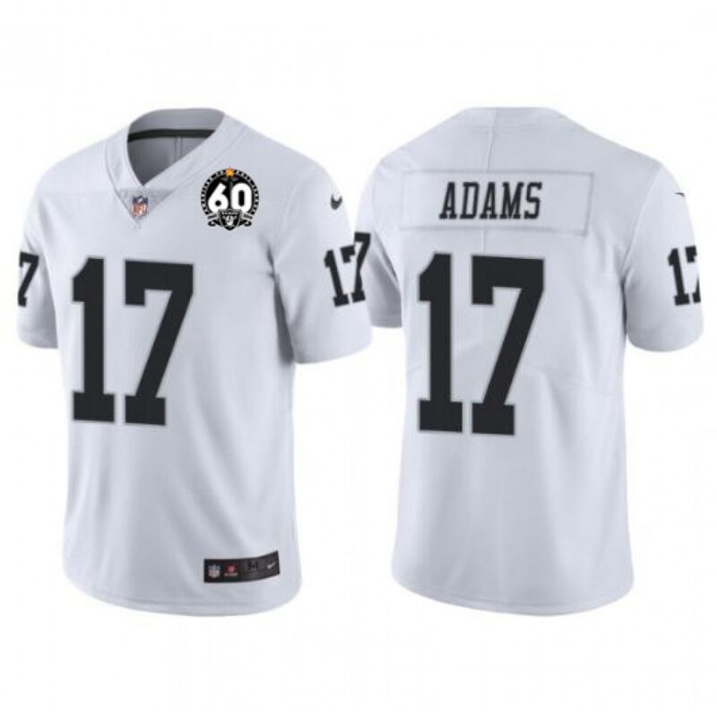 68613d26ef66f_1 Youth Las Vegas Raiders #17 Davante Adams White 60th Anniversary Patch Vapor Untouchable Limited Stitched NFL Jersey