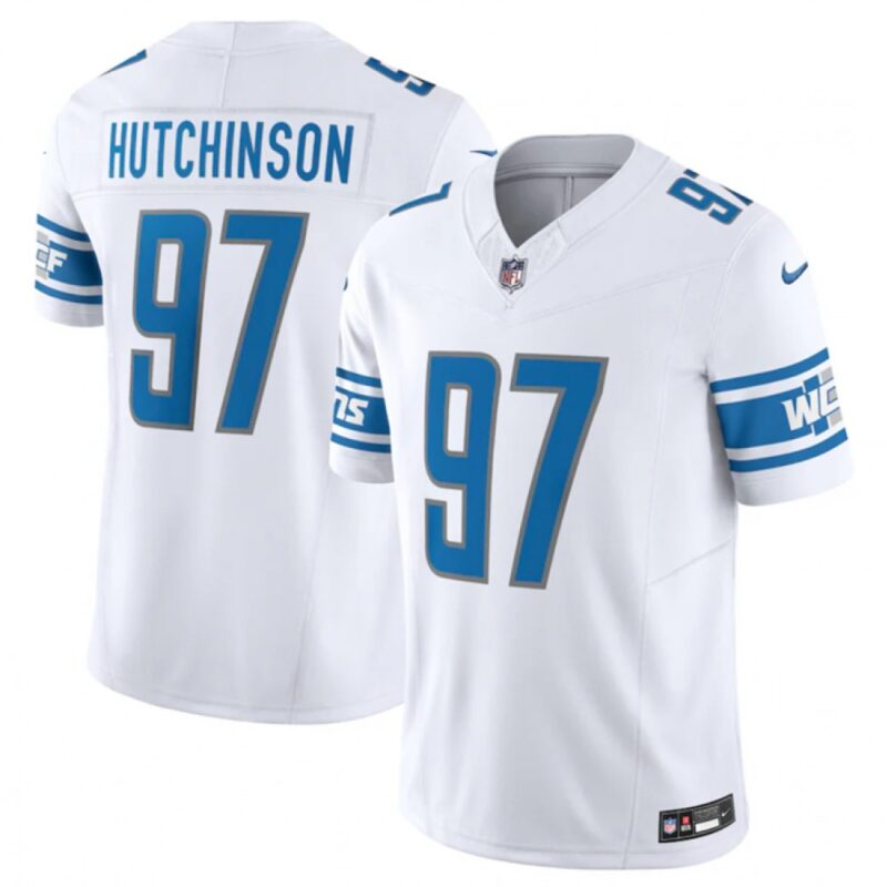 68613d4f3172a_1 Men's Detroit Lions #97 Aidan Hutchinson White 2023 F.U.S.E. Vapor Untouchable Limited Stitched Jersey