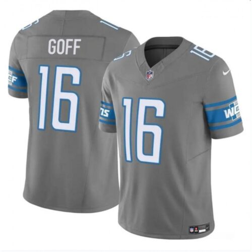 68613d6e49558_1 Men's Detroit Lions #16 Jared Goff Grey 2023 F.U.S.E. Vapor Untouchable Limited Stitched Jersey