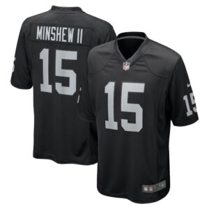 68613d9bc2932_1 Men's Gardner Minshew II Black Las Vegas Raiders Team Game Jersey
