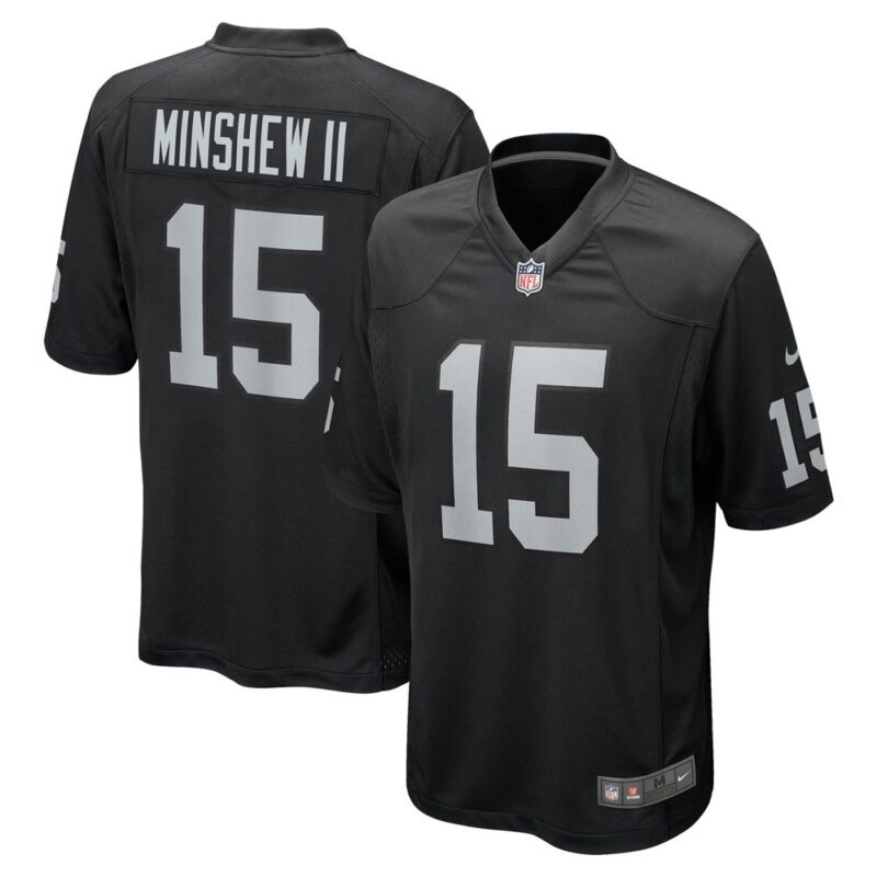 68613d9bc2932_1 Men's Gardner Minshew II Black Las Vegas Raiders Team Game Jersey