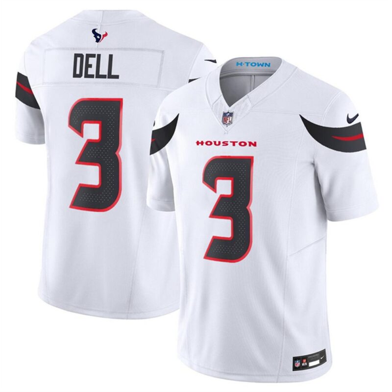 68613da006519_1 Men's Houston Texans #3 Tank Dell White 2024 Vapor F.U.S.E. Limited Stitched jersey