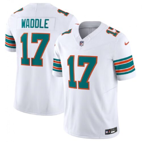 68613da98ce72_1 Men's Miami Dolphins #17 Jaylen Waddle White 2023 F.U.S.E Alternate Vapor Limited Stitched Football Jersey