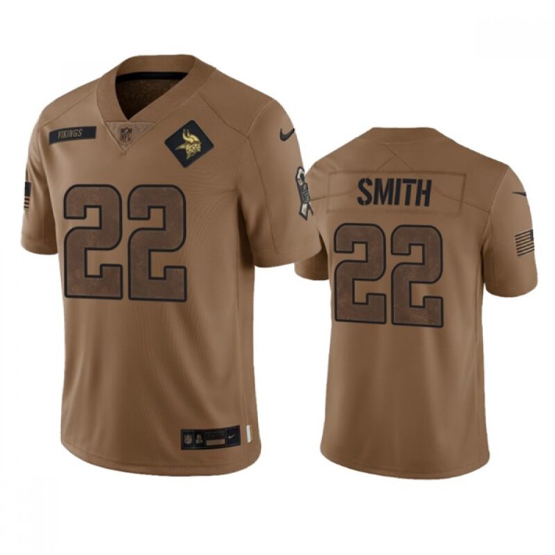 68613dc95be16_1 Men's Minnesota Vikings #22 Harrison Smith 2023 Brown Salute To Service Limited Stitched Jersey