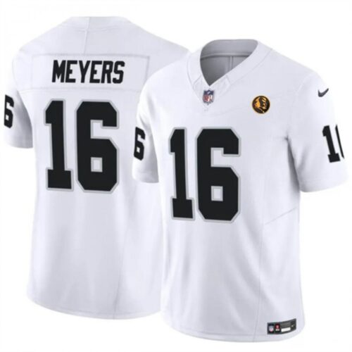 68613dce284ed_1 Men's Las Vegas Raiders #16 Jakobi Meyers White 2023 F.U.S.E. With John Madden Patch Vapor Limited Stitched Football Jersey