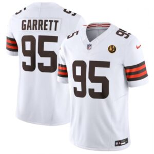 68613dd57fb96_1 Men's Cleveland Browns #95 Myles Garrett White 2023 F.U.S.E. With John Madden Patch Vapor Limited Stitched Football Jersey