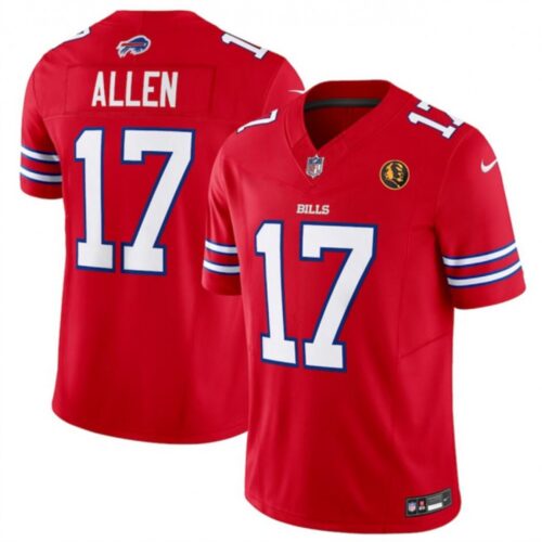 68613e027718e_1 Men's Buffalo Bills #17 Josh Allen Red 2023 F.U.S.E. With John Madden Patch Vapor Limited Stitched Football Jersey